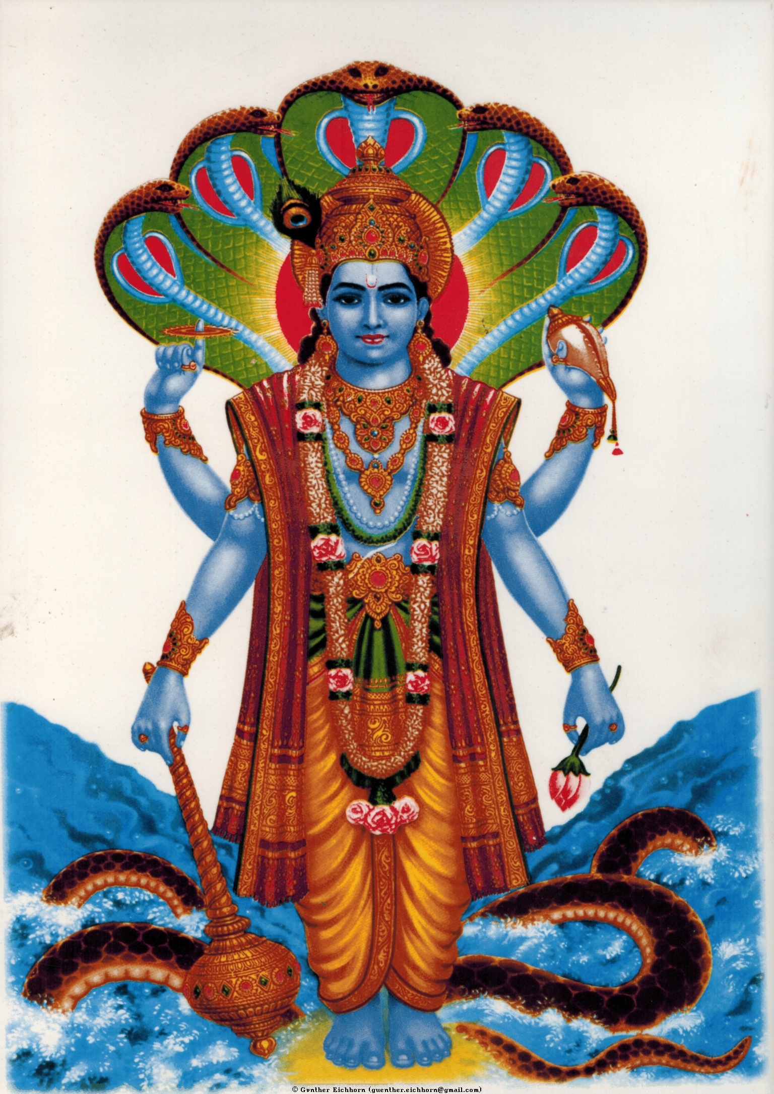 Why is Lord Vishnu always depicted with a garland? - Quora
