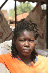 Closeup Woman Elaborate Hairdo