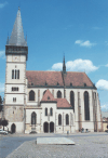 Church on the square in Bardejov